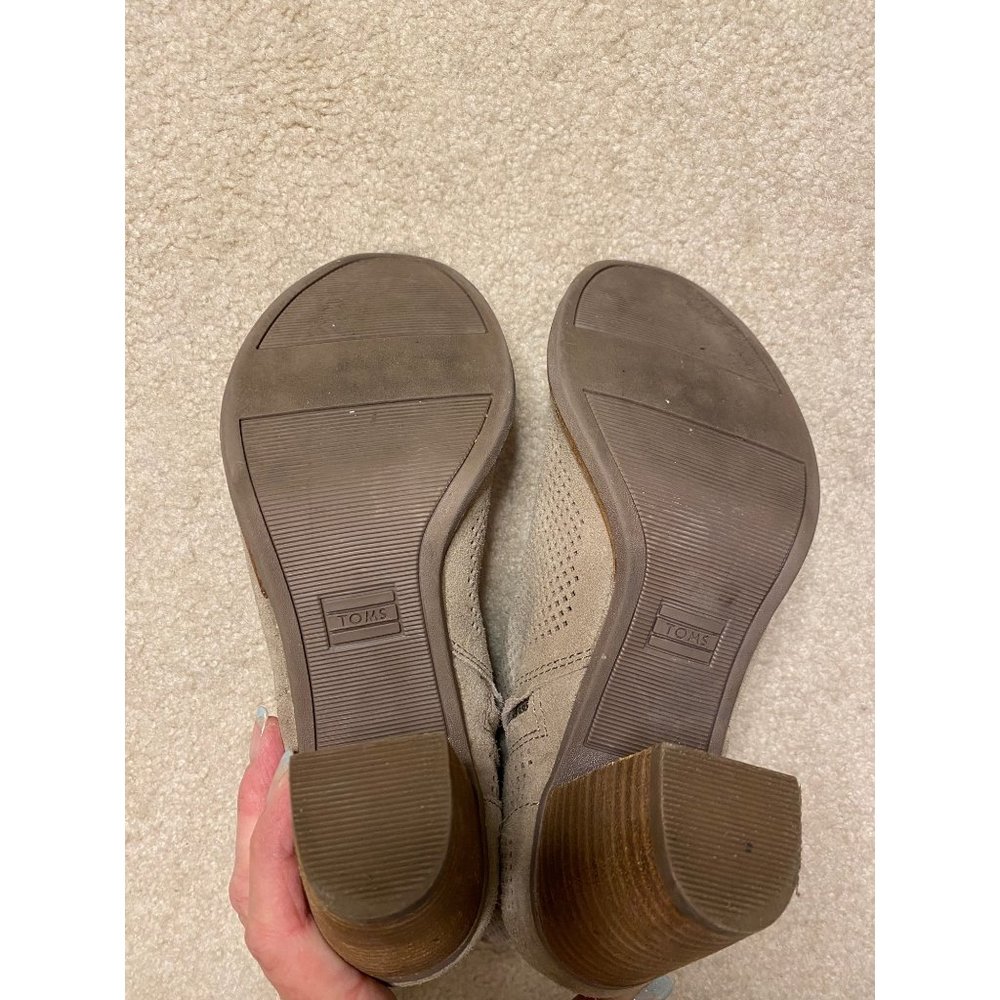TOMS Majorca Perforated Booties Size 8 - Picture 7 of 8